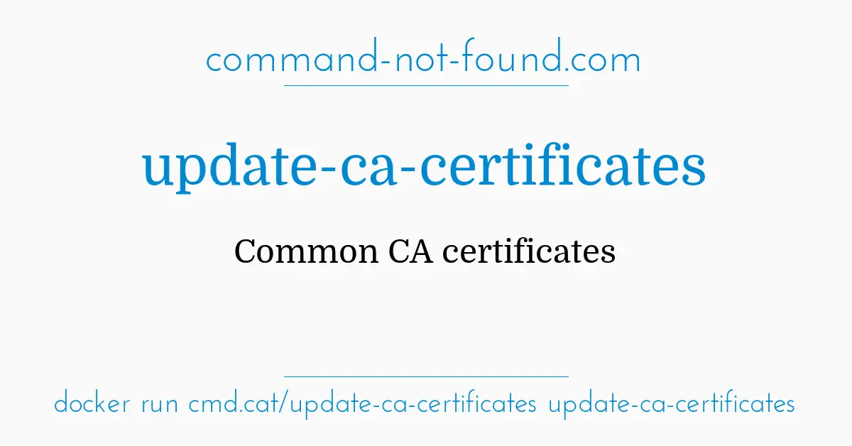 www dockerfile run update ca certificates